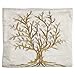 Gold and Silver Tree of Life Raw Silk Yair Emanuel Tallit with Matching Bag and Kippa