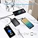 YPLANG Portable Charger Built in Two Cables Mini Power Bank Outdoors 9000mAh Ultra Slim High- Speed Charging External Battery Charger 3 Output & Dual Input with LCD Display for Android, iPhone, iPad(2.0) , Black (DS01)