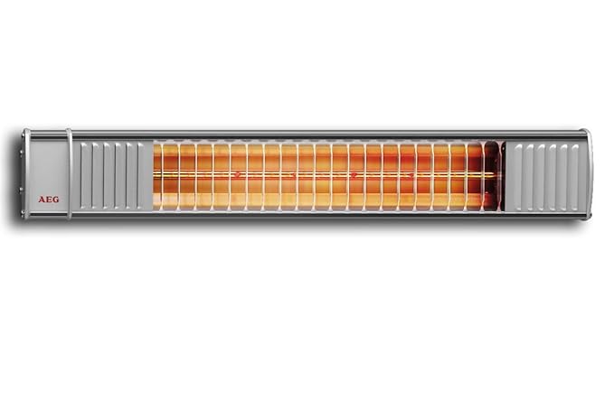 AEG Terrassen-Heizstrahler IR Premium 2000 H mit Hirschmannstecker, 2000 W, hocheffiziente Qualitäts-Goldröhre, 229946