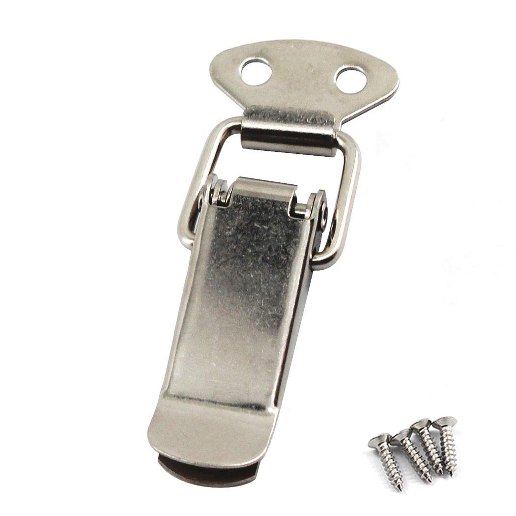 (10 Pieces) Stainless Steel Spring Loaded Latch Clamp Clips for Tool Box,Cases