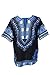LOFBAZ African Dashiki Shirts for Men Women Hippie T Shirt Festival Clothing Print Boho Top 70s Tribal Africa Clothes Black XX-Large
