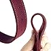 Beirui Genuine Leather Personalized Dog Collars with Nameplate ID Tags, Custom Dog Collars Engraved for Medium Large Dogs,Dark Red,S(1