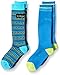 Bridgedale Kids Merino Ski (2 Pack) Socks, Blue/Lime, Large