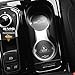 LIGHTKOREA Aluminum Hairline Two Block Cup Holder Console Plate Accessories 2P for Hyundai Veloster 2012 2017 (Silver & Black Plate)