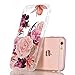 luolnh Slim Shockproof Clear Floral Pattern Soft Flexible TPU Back Cover Case Compatible with iPhone 6 Plus/iPhone 6S Plus [5.5 inch] -Purple Rose