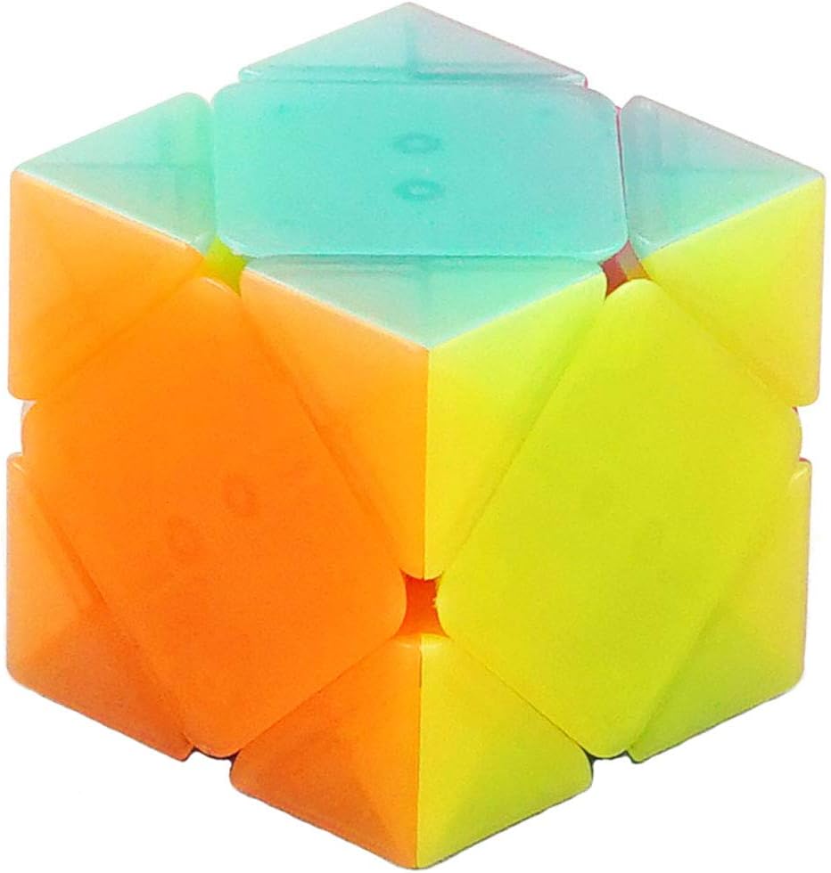 TANCH QIYI Jelly Skewb Speed Cube Transparent Brain Teaser Twisty Magic Cube Puzzle Toy Colorful