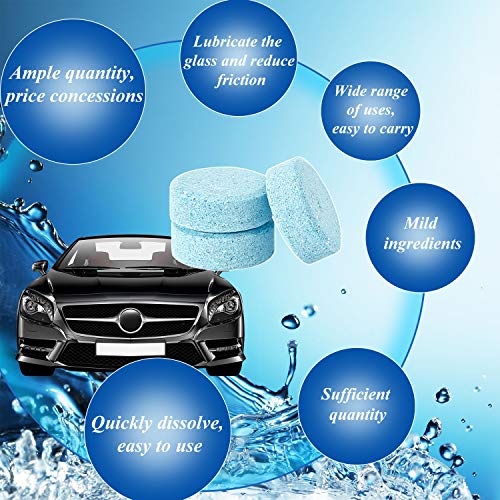 Boao 100 Pieces Car Windshield Glass Concentrated Washer Tablets Solid