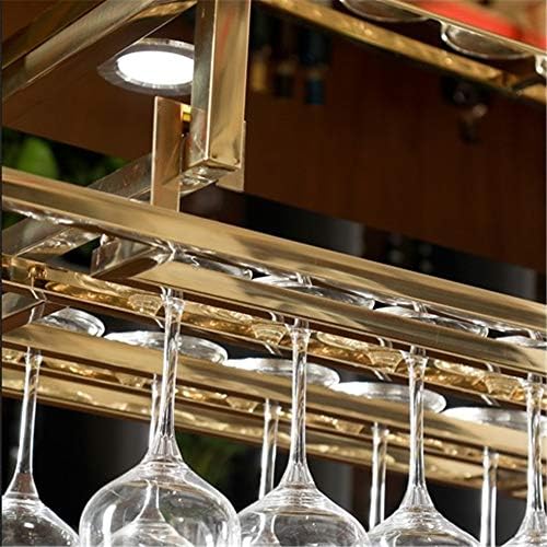 な Color ジュエリー Gold ステンレススチールハンギングワインラックは クリエイティブゴブレットワイングラスを逆さホームバーワインラックラックラックラック 文房具 オフィス用品 Diy 工具 ガーデン オシャレ グラスホルダー デザイン Size B0bfb2nv