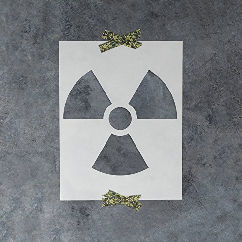 Radioactive Stencil for Walls and Crafts - Reusable Stencils of a Radioactive Symbol for Painting in Small & Large Sizes - Made in USA