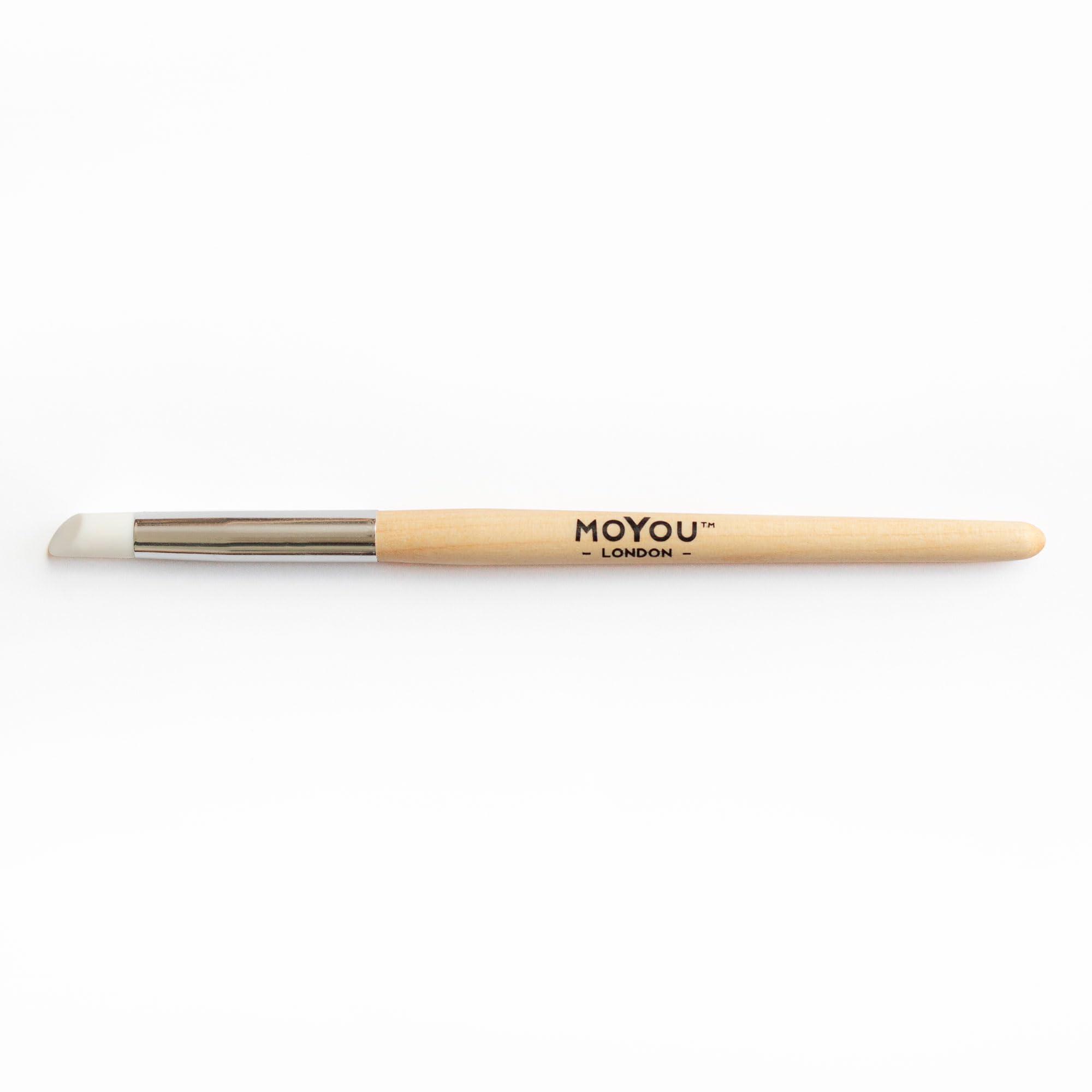 MOYOU LONDON Nail Art Sculpture Pen for Gel Polish - Brushes for Gel and Nail Wraps, Silicone Brushes and Cuticle Pusher for Art, Manicure Pen Tools - Wood