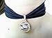 Fashion Black Women Velvet Choker Necklace Pendant Chain Of Gold Bar Choker (Brown)