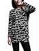 Allegra K Women's Stylish Long Sleeve Letter Prints Slipover Knit Shirt Black M