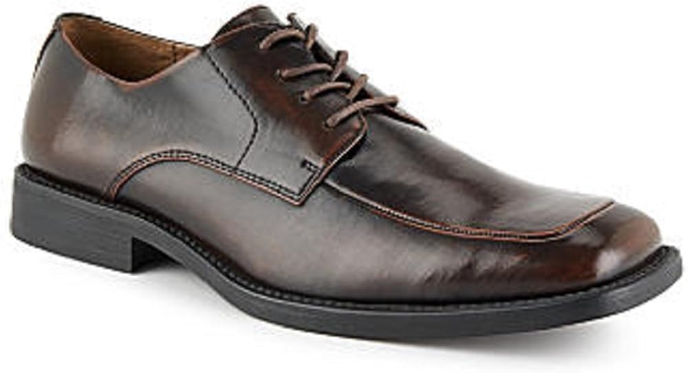 Borelli Squared Toe Oxford Men Shoes (11) Brown Black