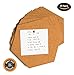 Premium Hexagon Wall Cork Tiles - 1/3” Thick Natural Bulletin Borkboard, High Density 8 Pack Including M3 self Adhesive and 20 Push pins, Create a Wall Board Perfect for Office Decor and Organisation