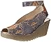 FLY London Women's Yala Snake-Print Leather Wedge Sandal