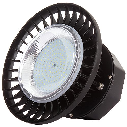 LED 150W UFO LED High Bay Lighting, UL Listed, 300W HPS/MH Bulbs Equivalent, 15000lm, Waterproof, Warm White, 5000K, 120 Degree Beam, Super Bright Commercial Lighting, LED High Bay Lights