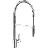 hansgrohe Talis Loop Chrome Commercial Kitchen Faucet, Kitchen Faucets with Pull Down Sprayer, Faucet for Kitchen Sink, Chrome 04700005