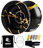 MAGICYOYO New Design N11 Alloy Aluminum Professional Yoyo Unresponsive YoYo ball (Black With Golden)