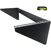 JINGCHENGMEI 4U19 Inch Vertical Wall Mount Patch Panel Bracket Heavy Duty | 125 lbs Capacity Wall Mountable Server Rack (4U150)
