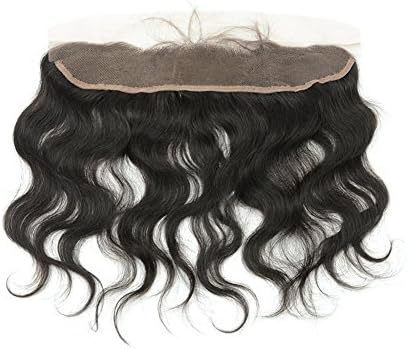 13x2 Inch Lace Frontal Closure Arison Hair Body Wave Peruvian Hair Lace Frontal with Baby Hair Bleached Knots Natural Color (14inch, Free Part)