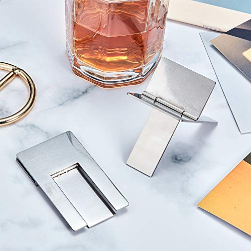 Stainless Steel Foldable Cigar Holder Cigarette Display Shelf Cigar Stand Rack for Cigarette Supplies, Silver (3 Pieces) - Thumbnail 5