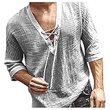 F_Gotal Mens Shirt Men Pirate Medieval Shirts Long