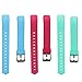 HWHMH Colorful Silicone Replacement Secure Band with Chrome Watch Clasp and Fastener Buckle for Fitbit Alta HR and Alta - Fix The Tracker Fall Off Problem (Pack of 14)