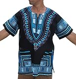 Makkrom Men's African Bright Dashiki Tribal Floral Shirt Variety