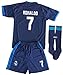 2016-2017 Ronaldo #7 Kids/Youth Real Madrid Champions League Away Jersey Kit
