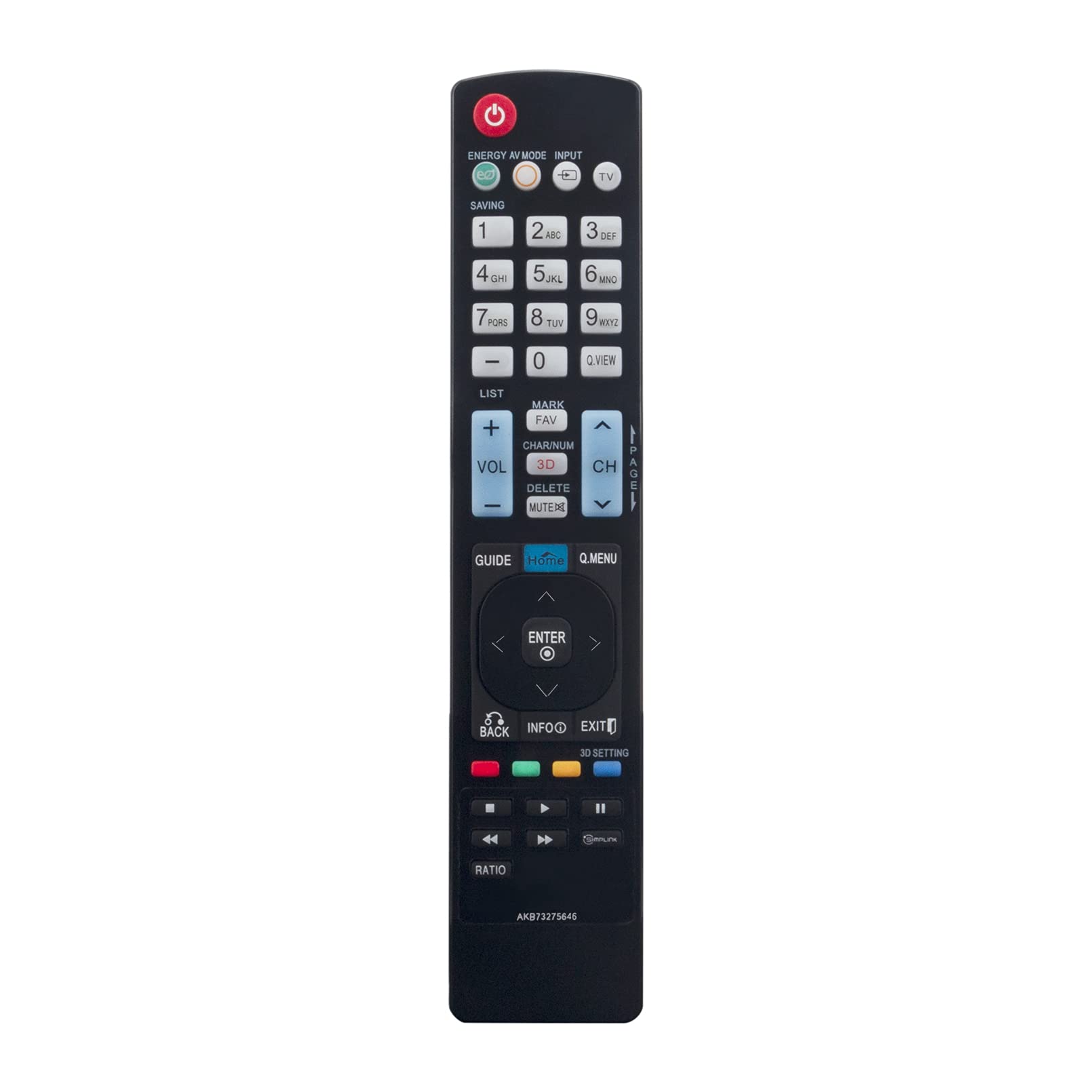 VINABTY AKB73275646 Replacement Remote Control for LG Smart 3D TVs AKB73275646 Remote Controller