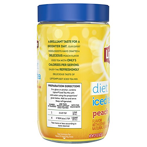 Lipton Iced Tea Mix, Diet Peach, 10 Quart (Pack of 4) Buy Online in
