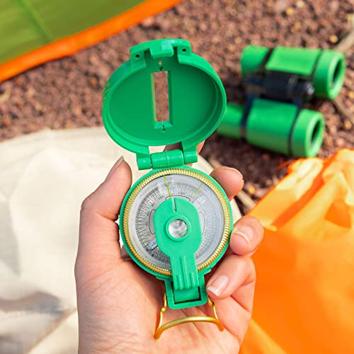 FUN LITTLE TOYS Kids Explorer Kit, Pop Up Tent with Binoculars, Compass