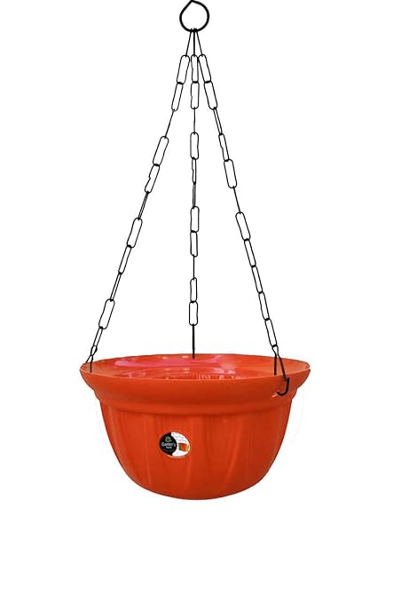Gardens Need 100% Virgin Plastic Dove Hanging | Set of 4 Planter, (27cm x 27cm x 12cm, Orange)