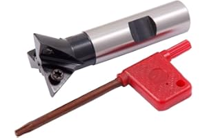 HHIP 2075-0504 3 Flute 60 Degree Indexable Dovetail Cutter, 1" x 1/2" Shank