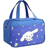 hombäde Lunch Bag Cooler Tote Large Insulated Kawaii Leak Proof Food Portable Waterproof Reusable Anime for Work Picnic Travel (Blue Roll)
