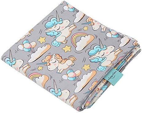 Weighted Idea Weighted Blanket Removable Duvet Cover for Kids - Grey Unicorn - Organic Cotton Duvet Cover (41''x60'')