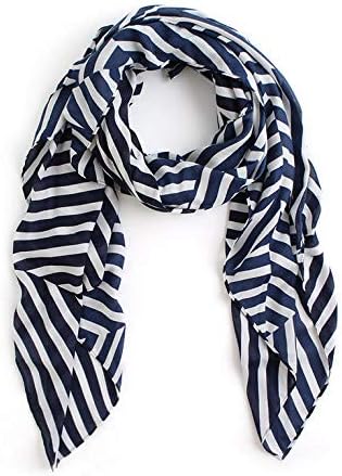 140 * 140cm women 100% cotton square scarf geometric navy stripe print silk scarves high quality lady hijab large