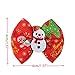 Masue Pets 20pcs/Pack Dog Hair Bows for Christmas with Rubber Bands Dog Bows Bowknot Snowman Snowflakes Christmas Dog Bows Snowman Dog Topknot Bows Pet Grooming Products