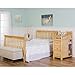 Dream On Me Brody 5-in-1 Convertible Full-Size Baby Crib & 3-Drawer Changer in Natural, Pinewood, GreenGuard Gold & JPMA, 1” Changer Pad, 3 Mattress Heights, Converts to Toddler & Full Size Bed