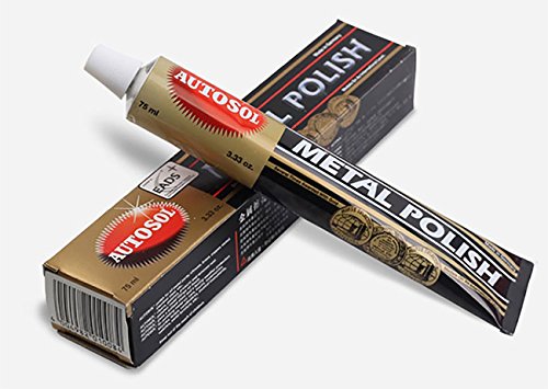 Autosol Metal Polish 3.33 Oz.(75ml) Copper Brass Alumium and more with Polishing Clothes