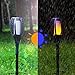Solar Torch Lights with Flickering Flames, 8 Pack LED Solar Tiki Torches Outdoor for Christmas Decors, Landscape Lighting Solar Powered Waterproof for Pathway, Walkway, Yard, Patio, Lawn, Halloween