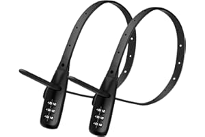 E·OIO Adjustable Stainless-Steel Cable Tie Lock for Bicycles, Helmets, Skis, Cabinets, Skateboards, Refrigerators, Strollers, French Doors, Commercial Use, Drawers, Fences-2 pcs