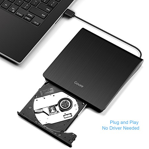 image for External DVD Drive, Govee USB 3.0 CD Drive for Windows/Mac OS/Linux, P