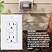 [6 Pack] BESTTEN 15A WR Self-Test GFCI Outlet, Slim Outdoor Weather Resistant GFI, Tamper Resistant Receptacle with LED Indicator & Wall Plate, TR Ground Fault Circuit Interrupter, UL Listed, White