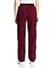 CHEROKEE Women's Workwear Elastic Waist Cargo Scrubs Pant, Wine, Medium