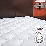 Mattress Pad with Fitted Skirt - Extra Plush Topper Found in Marriott Hotels - Made in the USA, King