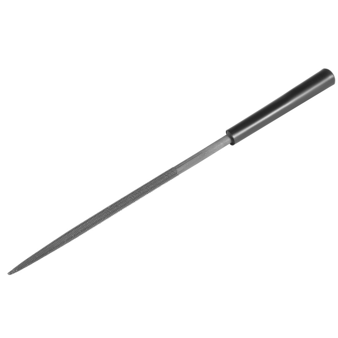Sourcingmap Second Cut Steel Round Needle File with Plastic Handle, 4mm x 160mm