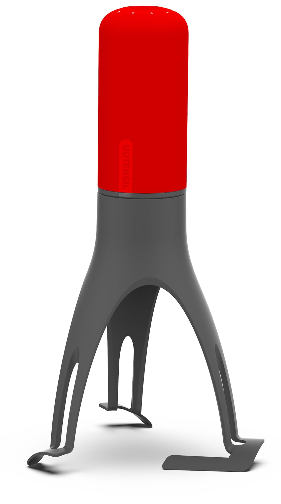 Uutensil Stirr+Timer Unique USB Rechargeable Automaitc Pan Stirrer with Timer - with Cable and Base - RED