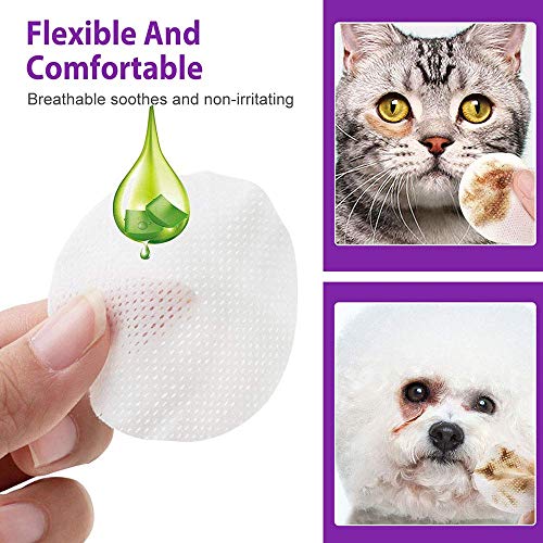 150 Pads Pet Eye Wipes,Eye Tear Stain Remover Wipes for Cats & Dogs,Eye Crust Treatment for