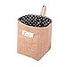 Rihe Jute Wall Door Hanging Storage Bag Case Basket Home Organizer Bin Decor (Blue Dot)